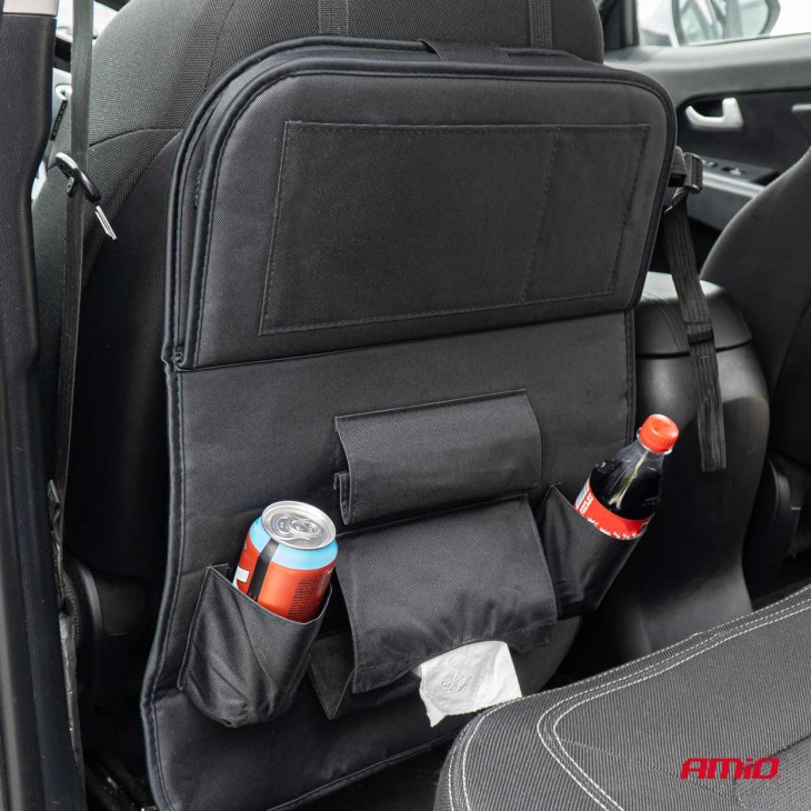 Organizator auto cu masa rabatabila, montaj pe spatarul scaunului - AVX-AM03128 - AMIO