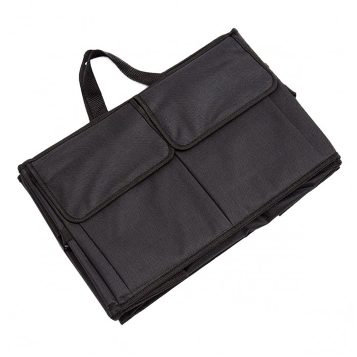 Organizator portbagaj auto cu 9 buzunare, 55 x 38 x 26cm, culoare neagra - AVX-AG403 - AVEX