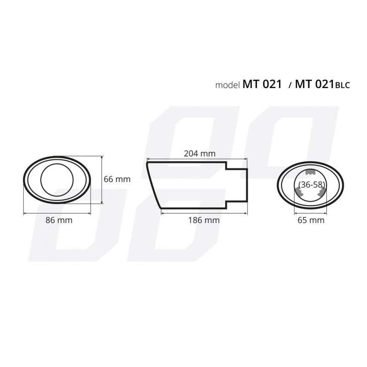 Ornament toba esapament din otel inoxidabil 021BLC - AVX-AM02353 - AMIO