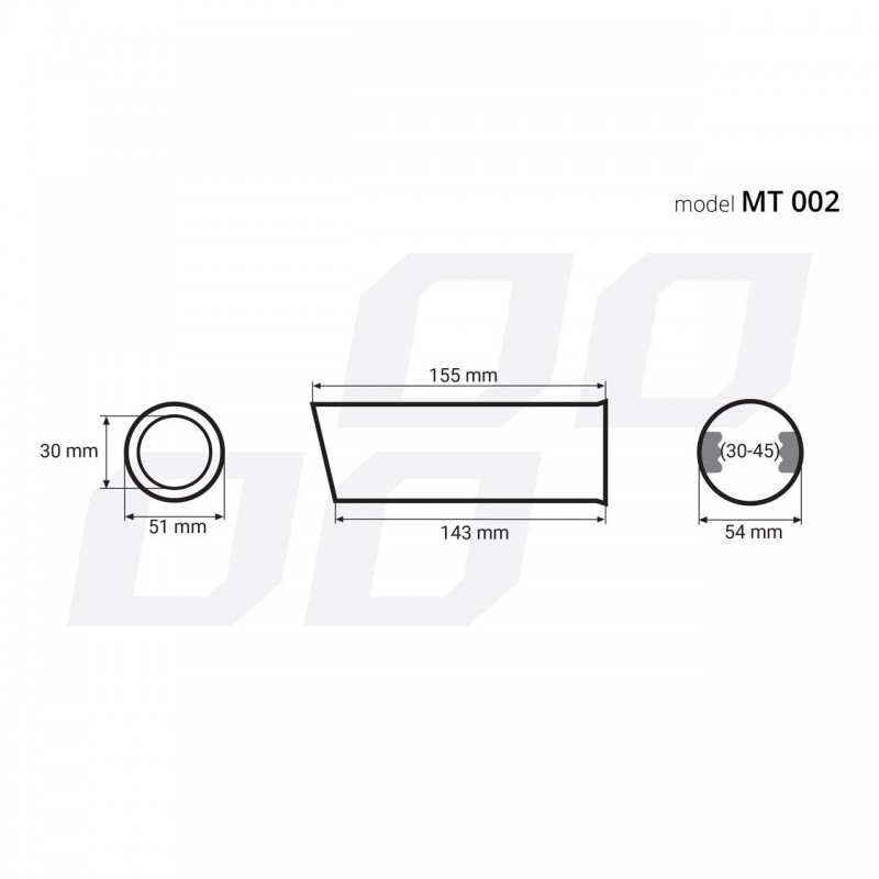 Ornament toba esapament din otel inoxidabil MT 002