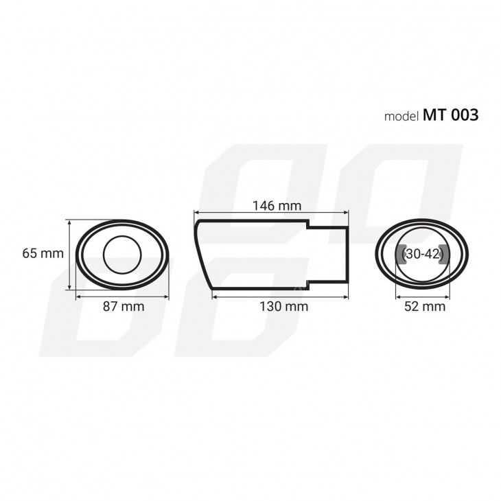 Ornament toba esapament din otel inoxidabil MT 003 - AVX-AM01303 - AMIO