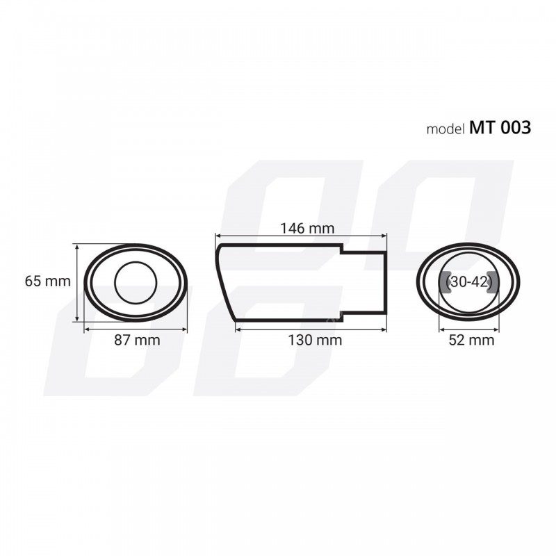 Ornament toba esapament din otel inoxidabil MT 003