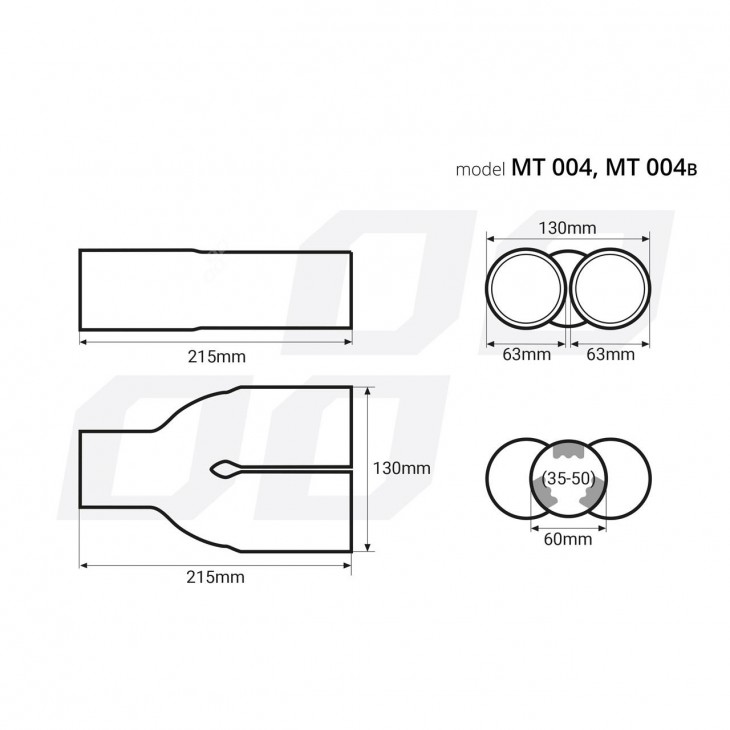 Ornament toba esapament din otel inoxidabil MT 004B - AVX-AM02194 - AMIO