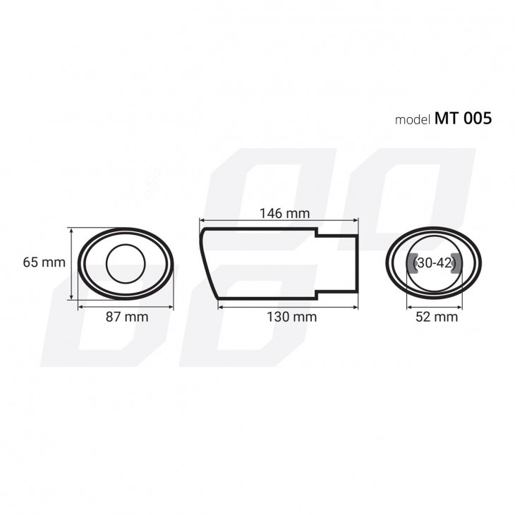 Ornament toba esapament din otel inoxidabil MT 005 - AVX-AM01305 - AMIO
