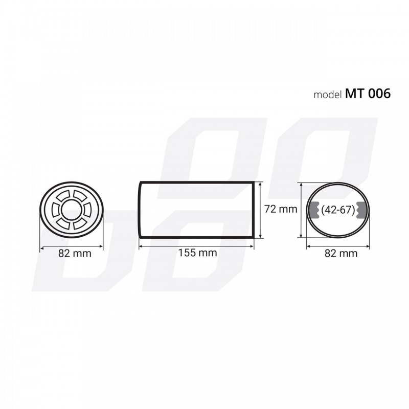 Ornament toba esapament din otel inoxidabil MT 006