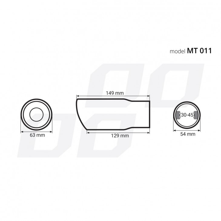 Ornament toba esapament din otel inoxidabil MT 011 - AVX-AM01311 - AMIO