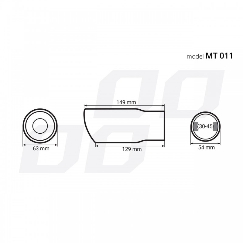 Ornament toba esapament din otel inoxidabil MT 011 - AVX-AM01311 - AMIO