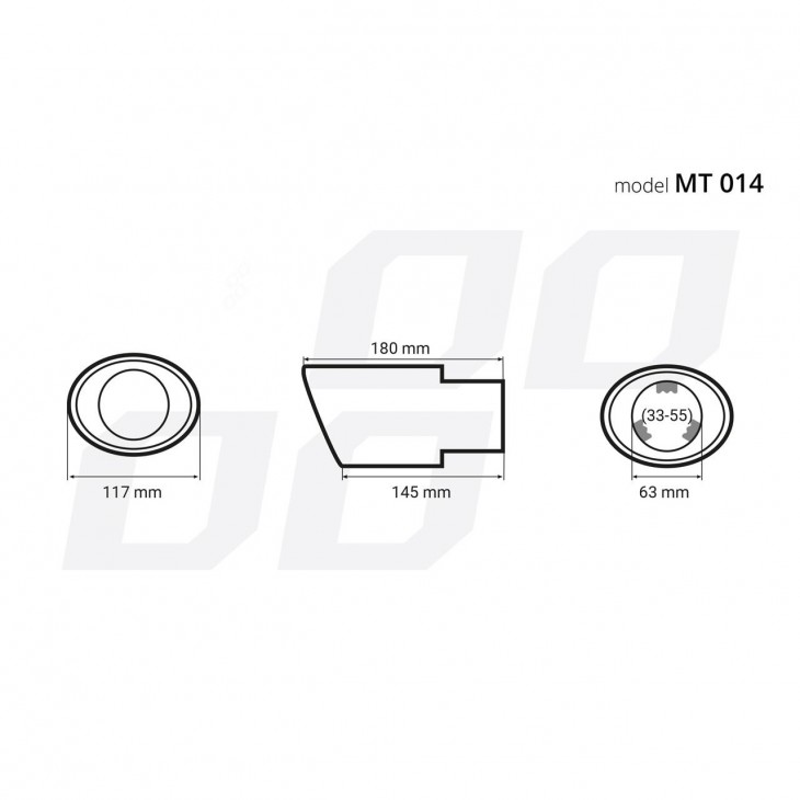 Ornament toba esapament din otel inoxidabil MT 014 - AVX-AM01314 - AMIO