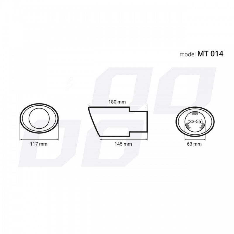Ornament toba esapament din otel inoxidabil MT 014 - AVX-AM01314 - AMIO
