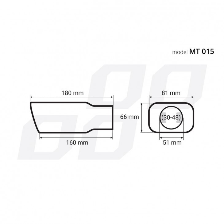 Ornament toba esapament din otel inoxidabil MT 015 - AVX-AM01315 - AMIO