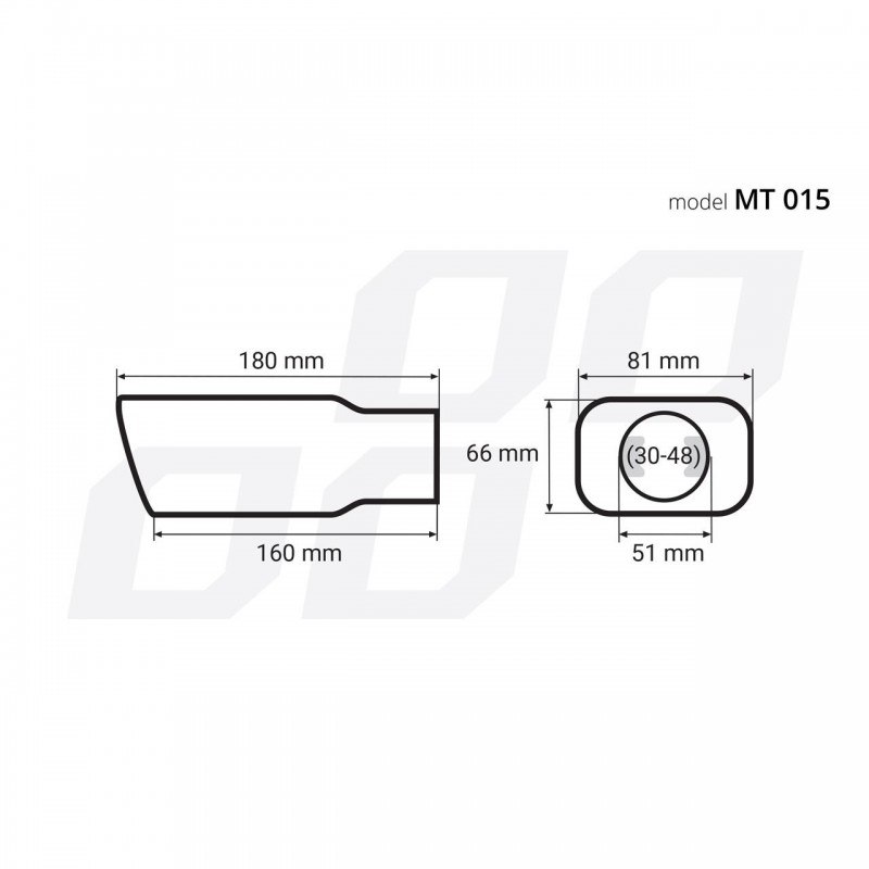Ornament toba esapament din otel inoxidabil MT 015 - AVX-AM01315 - AMIO
