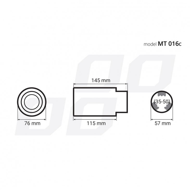 Ornament toba esapament din otel inoxidabil MT 016C - AVX-AM01316 - AMIO