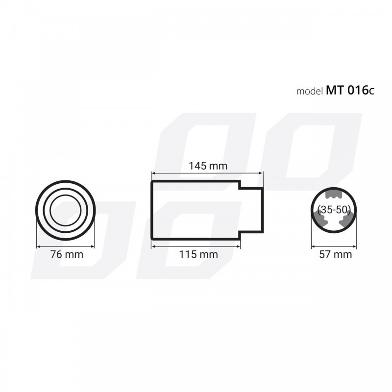 Ornament toba esapament din otel inoxidabil MT 016C - AVX-AM01316 - AMIO