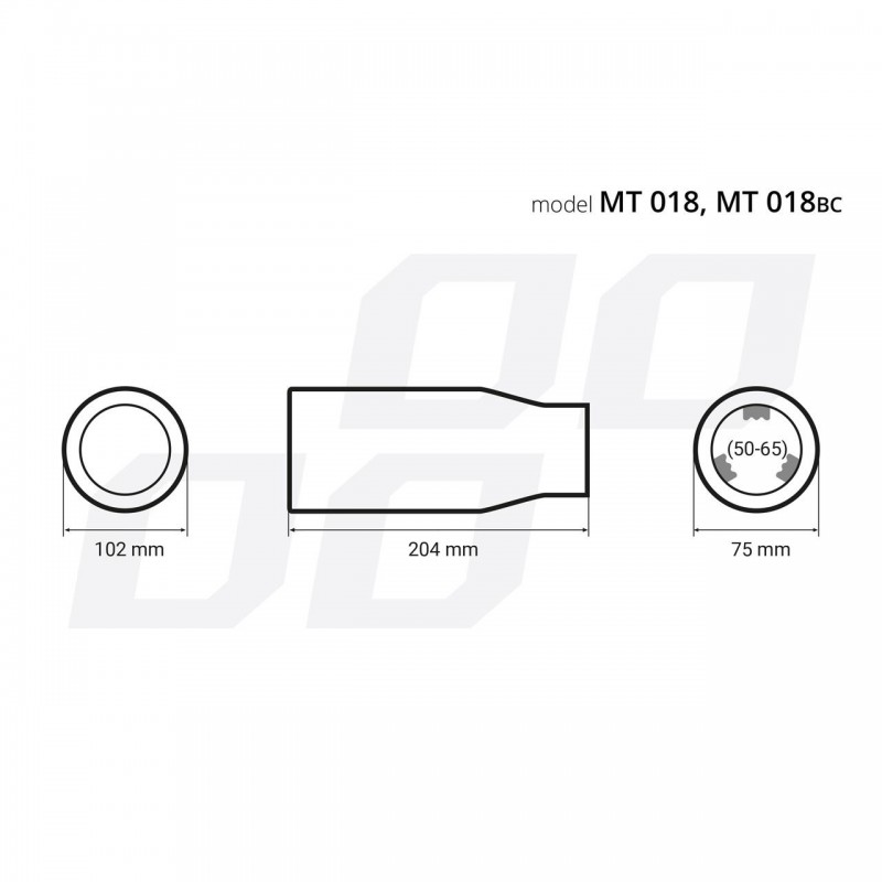 Ornament toba esapament din otel inoxidabil MT 018 - AVX-AM01318 - AMIO