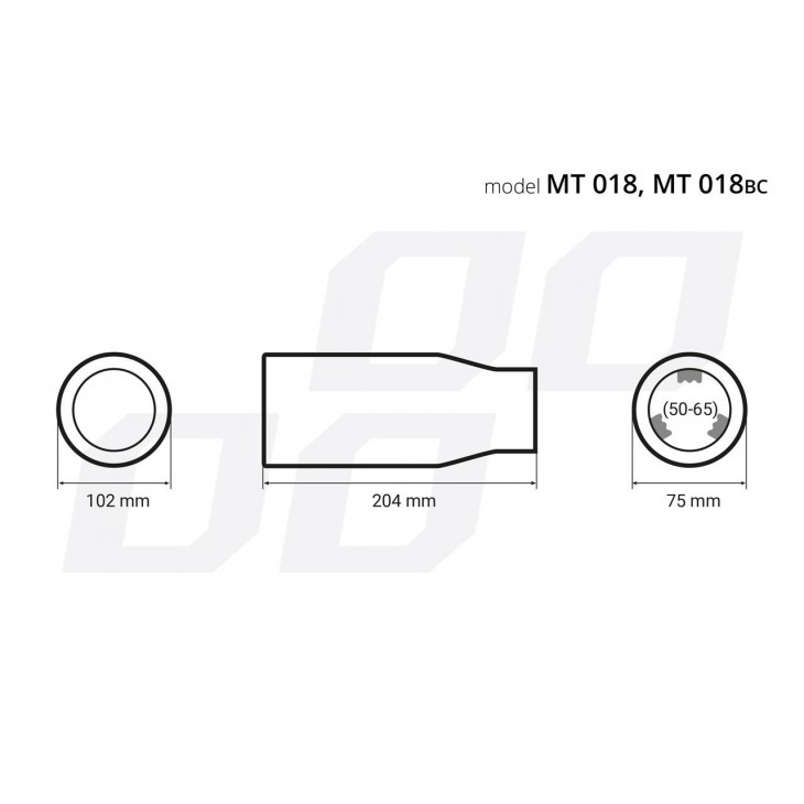 Ornament toba esapament din otel inoxidabil MT 018BC - AVX-AM02196 - AMIO