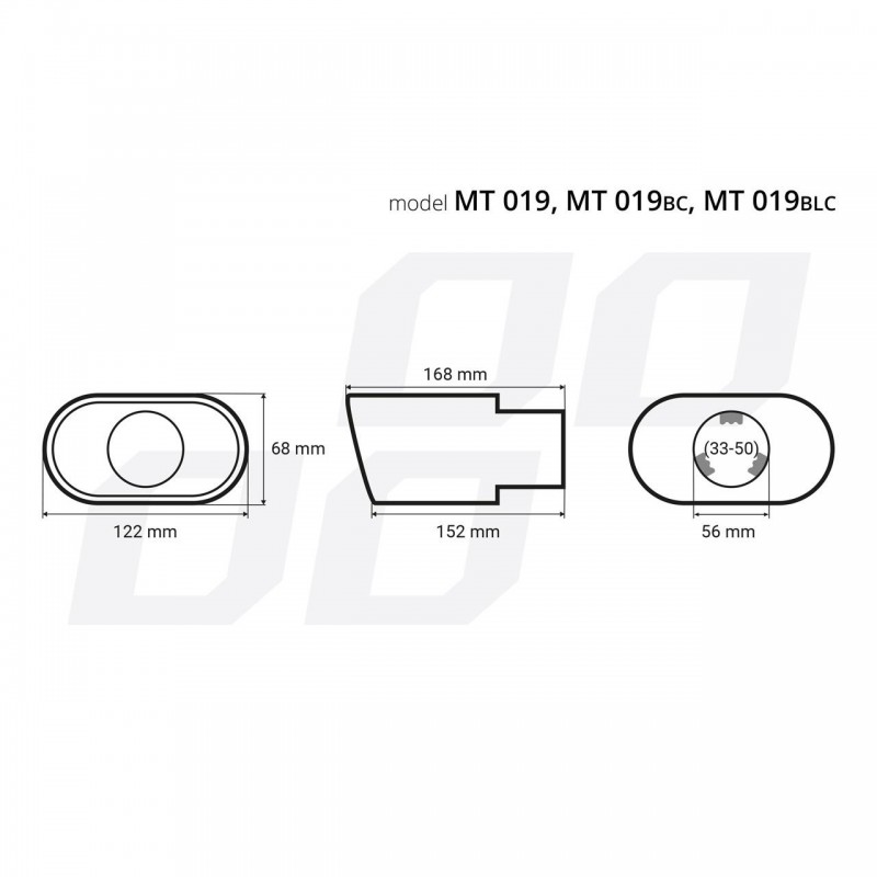 Ornament toba esapament din otel inoxidabil MT 019BLC