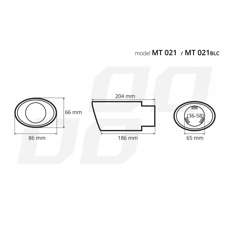 Ornament toba esapament din otel inoxidabil MT 021 - AVX-AM02352 - AMIO