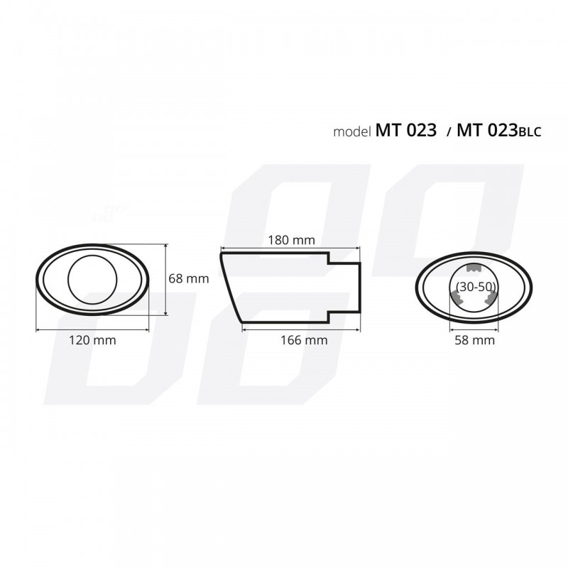 Ornament toba esapament din otel inoxidabil MT 023 - AVX-AM02355 - AMIO