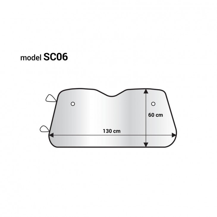 Parasolar parbriz argintiu din spuma EPE 130x60 cm - AVX-AM01536 - AMIO