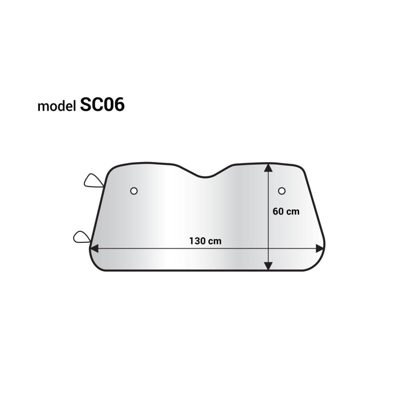 Parasolar parbriz argintiu din spuma EPE 130x60 cm - AVX-AM01536 - AMIO