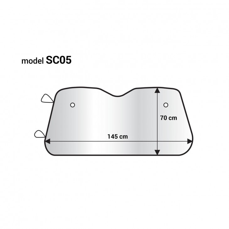 Parasolar parbriz argintiu din spuma EPE 145x70 cm - AVX-AM01535 - AMIO