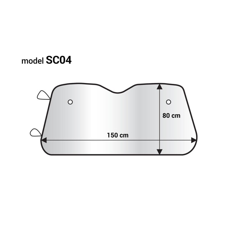 Parasolar parbriz argintiu din spuma EPE 150x80 cm - AVX-AM01534 - AMIO