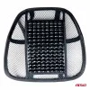 Pernita scaun cu suport lombar pentru corectare postura cu bile de masaj, dimensiune 40 x 38 cm, culoare Neagra, AMIO