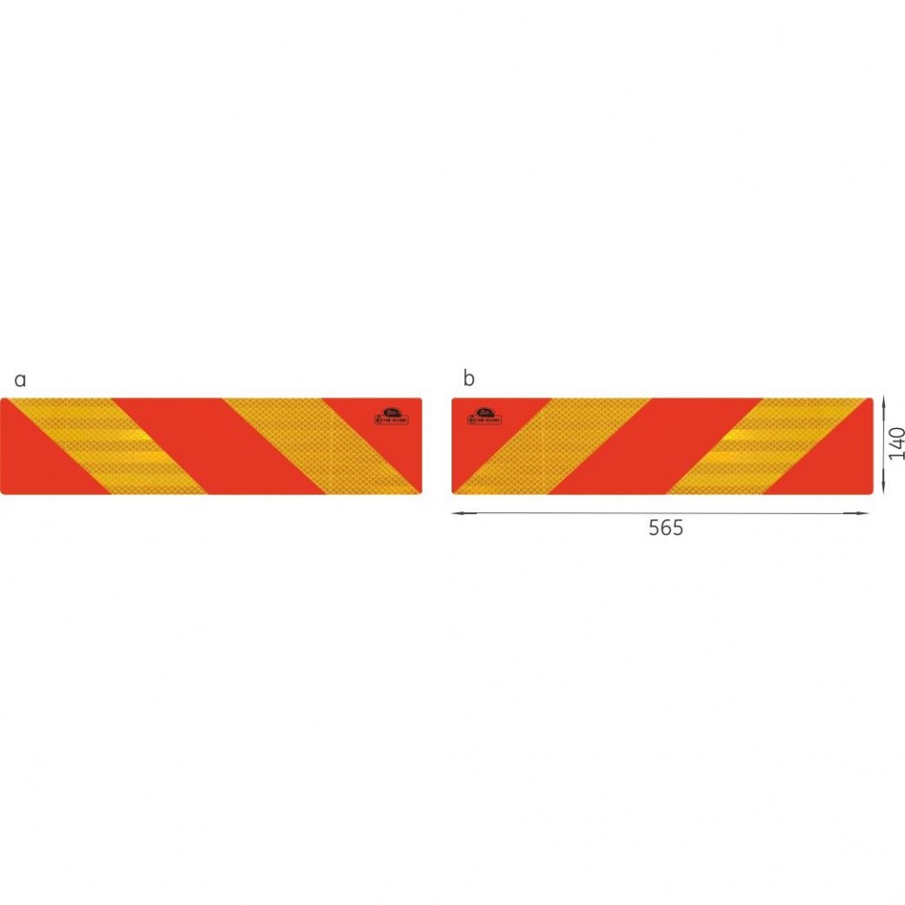 Placute reflectorizante pentru camioane 56.5x14 cm 2 buc - AVX-AME52013 - AMIO