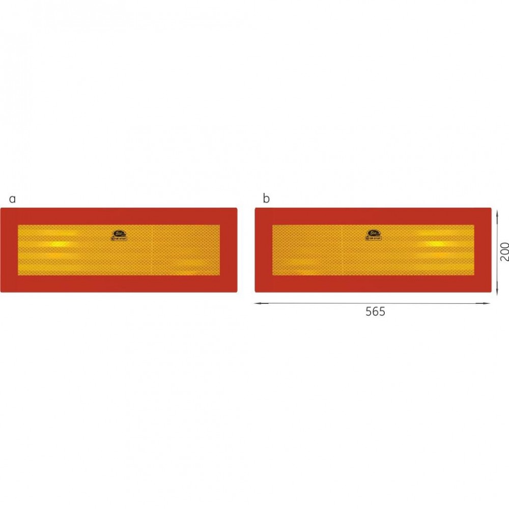Placute reflectorizante pentru camioane 56.5x20 cm 2 buc - AVX-AME52299 - AMIO