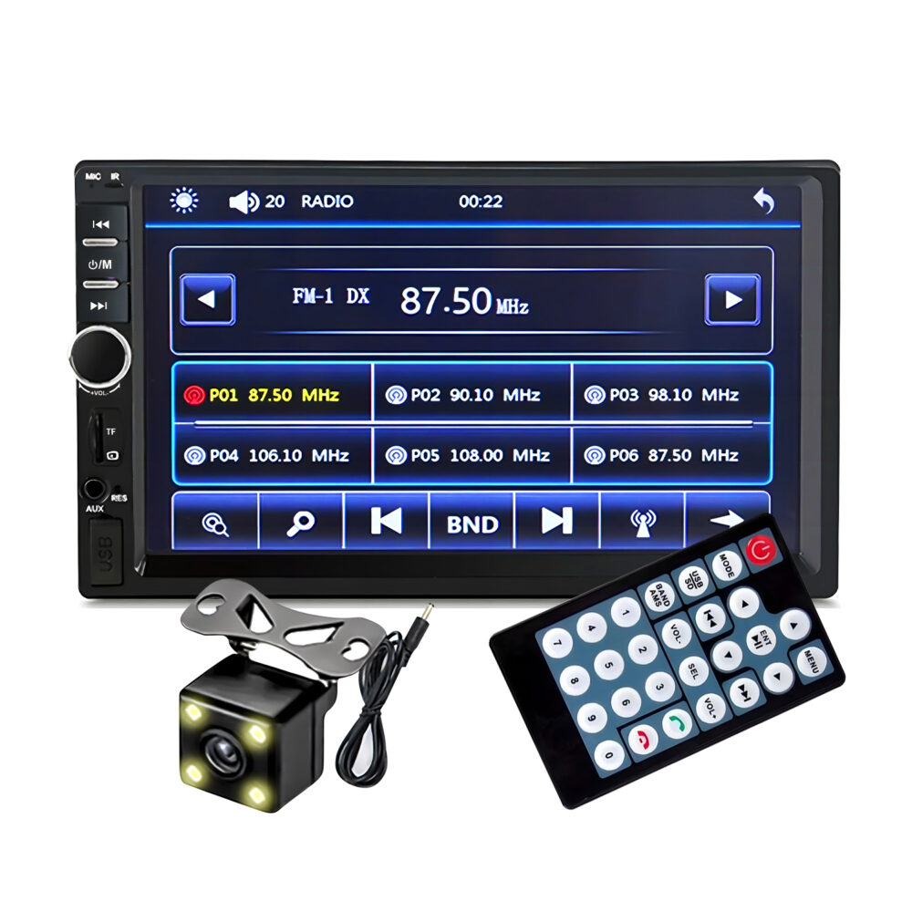 Player Video Auto dimensiune 2DIN, + Camera Marsarier INCLUSA, TouchScreen de 7 inch, 4 x 50W, model WDS-30 cu Bluetooth, Handsfree, Radio, MP3, WMA, MP4, AUX, Card, Telecomanda - AVX-WT-WDS-35 - AVEX