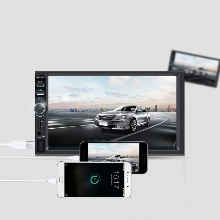 Player Video Auto dimensiune 2DIN, + Camera Marsarier INCLUSA, TouchScreen de 7 inch, 4 x 50W, model WDS-30 cu Bluetooth, Handsfree, Radio, MP3, WMA, MP4, AUX, Card, Telecomanda - AVX-WT-WDS-35 - AVEX