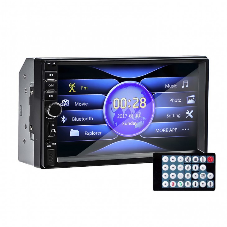 Player Video Auto, dimensiune 2DIN, TouchScreen de 7 inch, 4 x 50W, model WDS-30 cu Bluetooth, Handsfree, Radio, MP3, WMA, MP4, AUX, Card, Telecomanda, Functie Camera Marsarier - AVX-WT-WDS-30 - AVEX