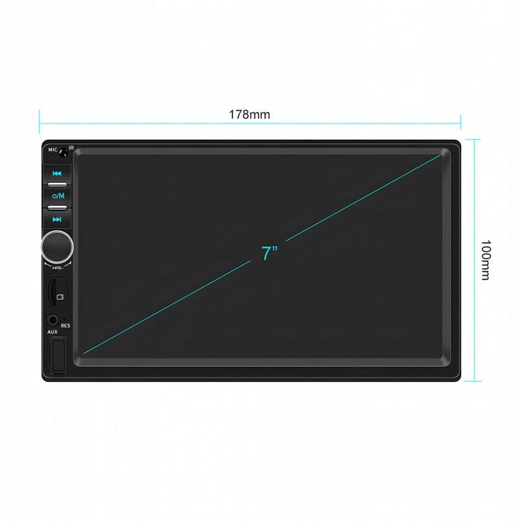 Player Video Auto, dimensiune 2DIN, TouchScreen de 7 inch, 4 x 50W, model WDS-30 cu Bluetooth, Handsfree, Radio, MP3, WMA, MP4, AUX, Card, Telecomanda, Functie Camera Marsarier - AVX-WT-WDS-30 - AVEX