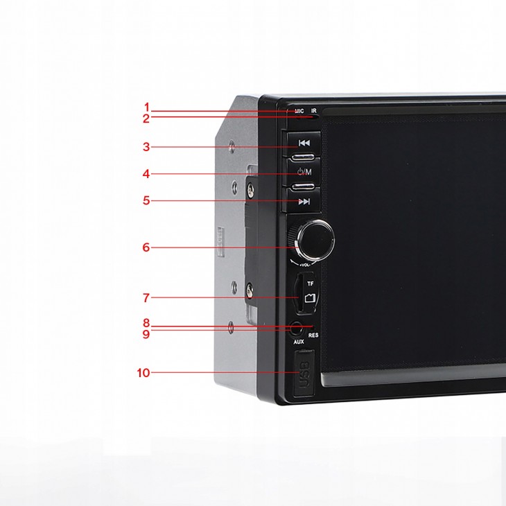 Player Video Auto, dimensiune 2DIN, TouchScreen de 7 inch, 4 x 50W, model WDS-30 cu Bluetooth, Handsfree, Radio, MP3, WMA, MP4, AUX, Card, Telecomanda, Functie Camera Marsarier - AVX-WT-WDS-30 - AVEX