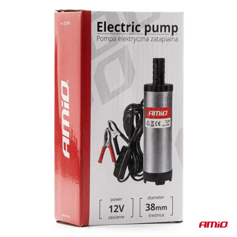 Pompa de motorina sumersibila, alimentare 12V, diametru 38mm, AMIO Pompa de motorina sumersibila, alimentare 12V, diametru 38mm, AMIO