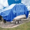 Prelata Impermeabila cu ochiuri metalice de prindere, dimensiune 4,0m x 6,0m, densitate 80g/m2, culoare albastra