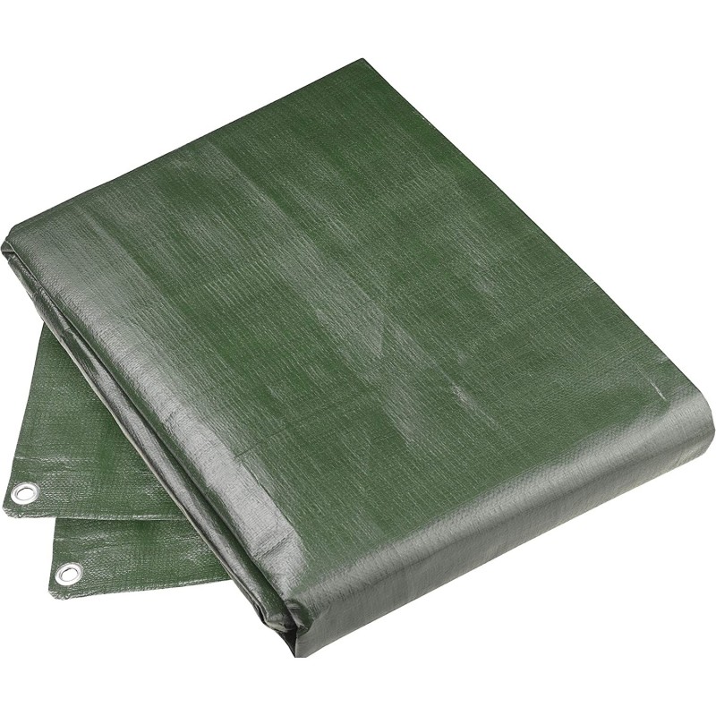 Prelata Impermeabila cu ochiuri metalice de prindere, dimensiune 6,0m x 8,0m, densitate 120g/m2, culoare verde - AVX-T120721-4 - AVEX