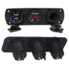 Priza de Bricheta Universala, etansa, cu Voltmetru si incarcare 2 x USB, pentru vehicule offroad, ATV, SSV, quad, moto sau utilaje agricole, alimentare 12V