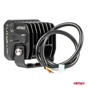Proiector LED "PRO SERIES" cu doua functii pentru Off-Road, ATV, SSV, putere 18W, 1800lm, culoare 6000K, tensiune 10-30V, dimensiuni 82 x 78 x 76 mm, AMIO