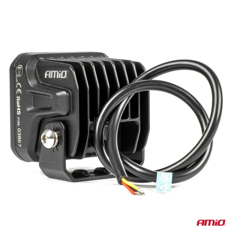 Proiector LED PRO SERIES cu doua functii pentru Off-Road, ATV, SSV, putere 18W, 1800lm, culoare 6000K, tensiune 10-30V, dimensiuni 82 x 78 x 76 mm, AMIO