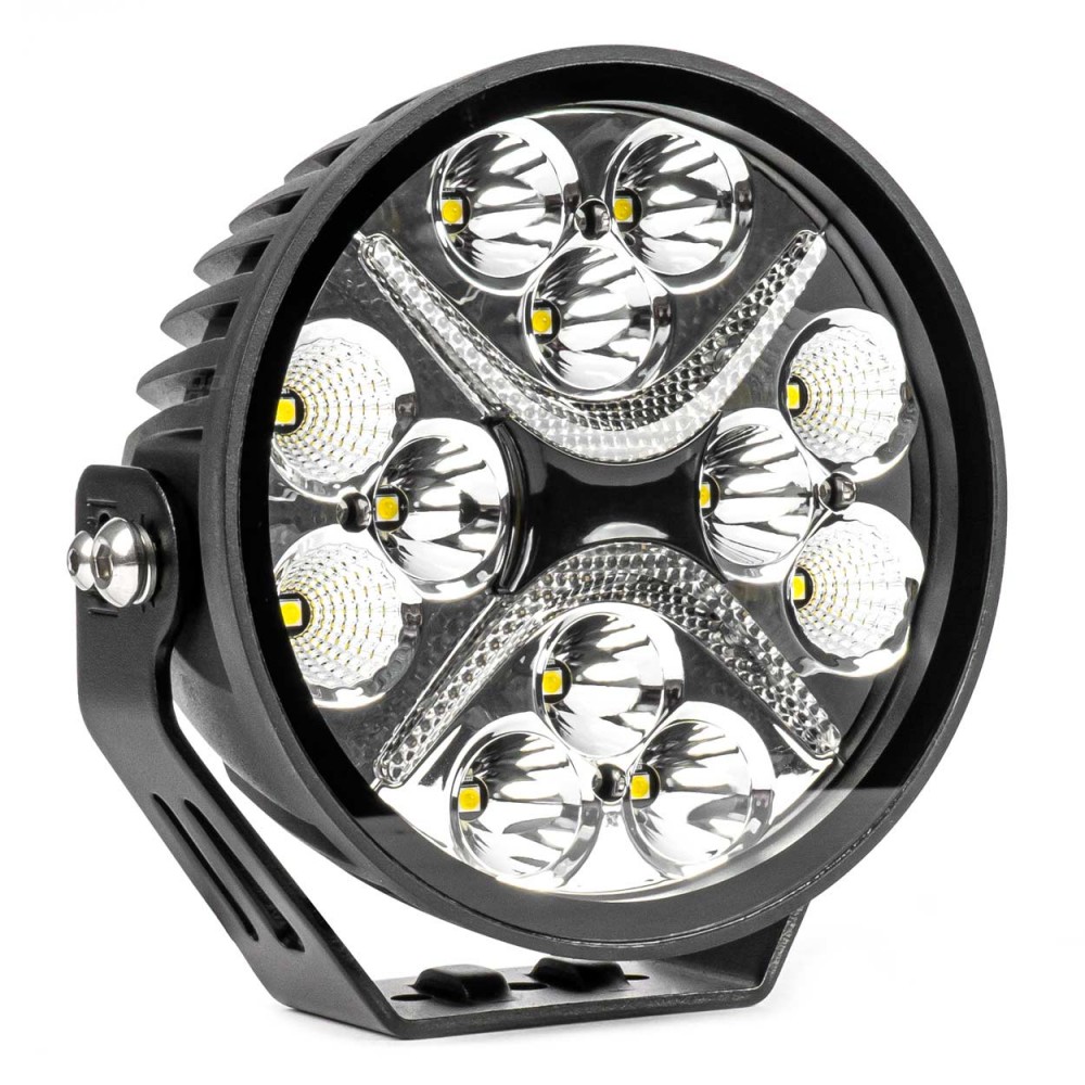 Proiector LED PRO SERIES cu doua functii pentru Off-Road, ATV, SSV, putere 54W, 7200lm, culoare 6000K, tensiune 10-30V, dimensiuni 140 x 140 x 61 mm - AVX-AM03870 - AMIO