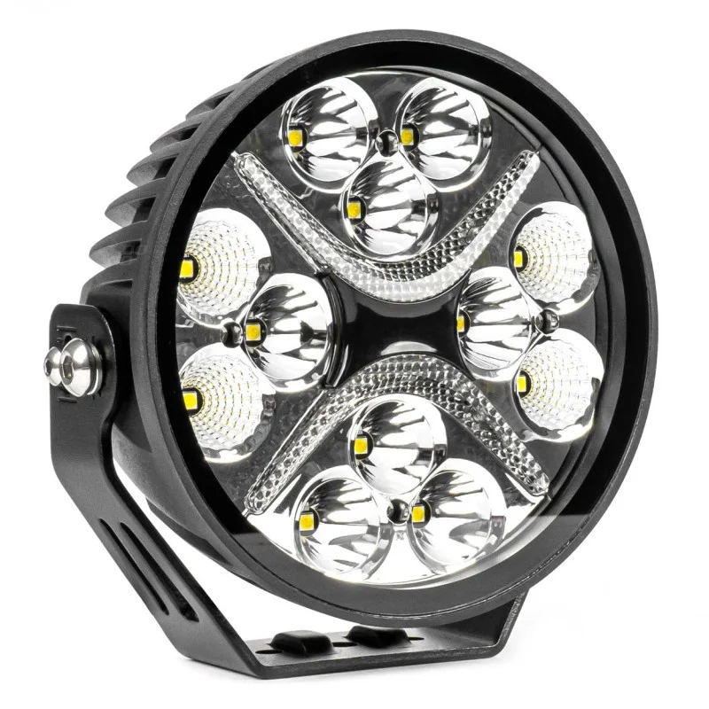 Proiector LED PRO SERIES cu doua functii pentru Off-Road, ATV, SSV, putere 54W, 7200lm, culoare 6000K, tensiune 10-30V, dimensiuni 140 x 140 x 61 mm, AMIO