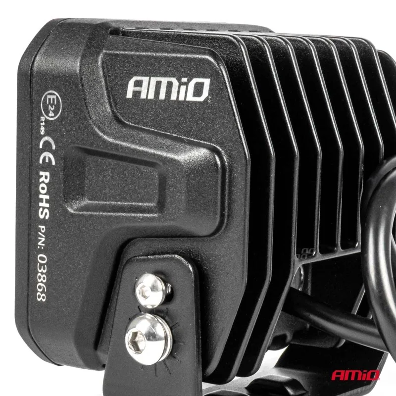 Proiector LED PRO SERIES cu doua functii pentru Off-Road, ATV, SSV, putere 58W, 7200lm, culoare 6000K, tensiune 10-30V, dimensiuni 107 x 102 x 86 mm, AMIO