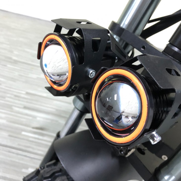 Proiector LED cu Lupa, Angel Eye ALB si Devil Eye RED, alimentare 12V, pentru Off-Road, ATV, SSV, UTV - AVX-T251017-5 - AVEX