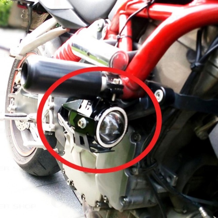 Proiector LED cu Lupa, Angel Eye ALB si Devil Eye RED, alimentare 12V, pentru Off-Road, ATV, SSV, UTV - AVX-T251017-5 - AVEX