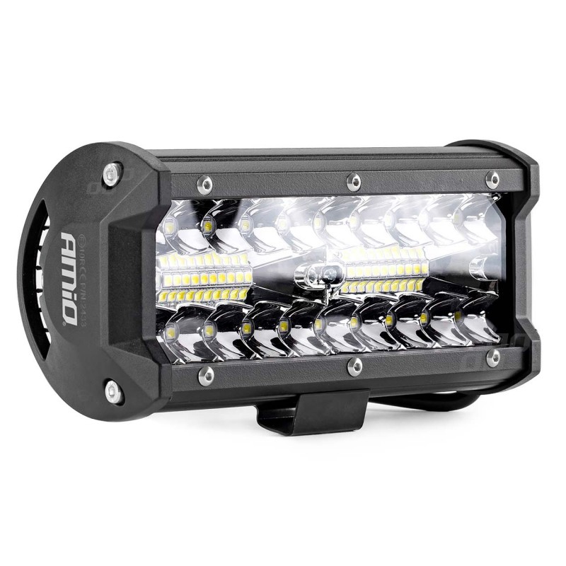 Proiector LED pentru Off-Road, ATV, SSV, cu doua fluxuri de lumina, culoare 6500K, 120W, tensiune 9 - 36V, dimensiuni 170 x 74 x 63 mm - AVX-AM02433 - AMIO