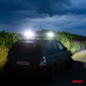 Proiector LED pentru Off-Road, ATV, SSV, cu functie de semnalizare, culoare 6500K, 3360 lm, tensiune 9 - 36V, diametru Ø110 mm, AMIO