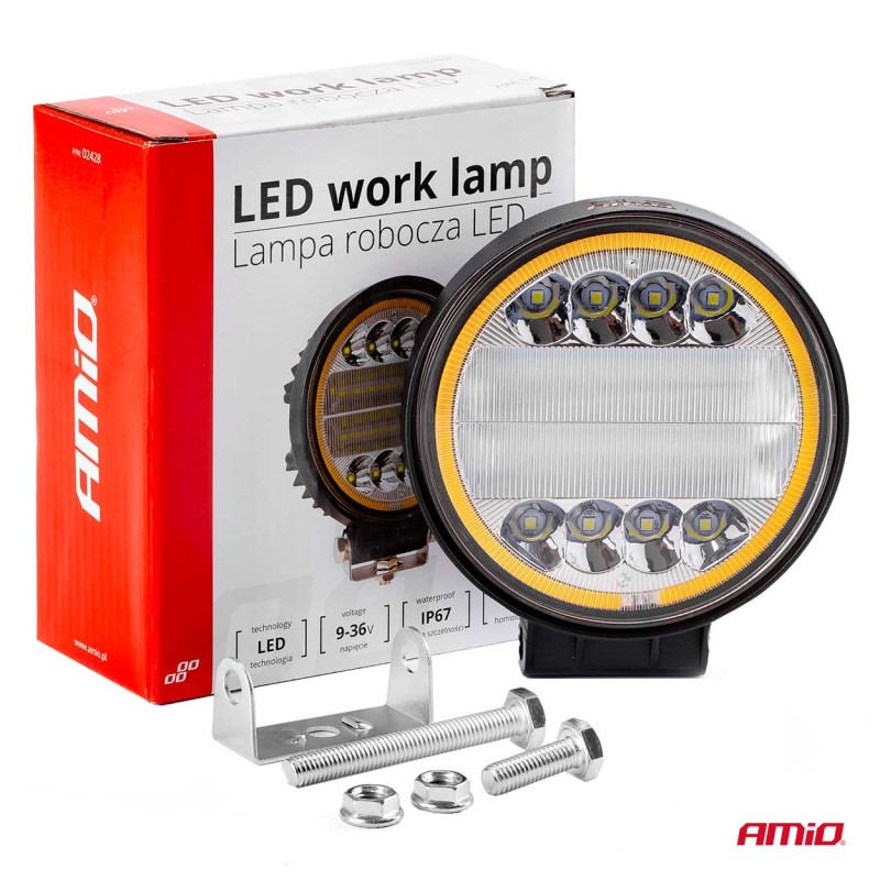 Proiector LED pentru Off-Road, ATV, SSV, cu functie de semnalizare, culoare 6500K, 3360 lm, tensiune 9 - 36V, diametru Ø110 mm - AVX-AM02428 - AMIO