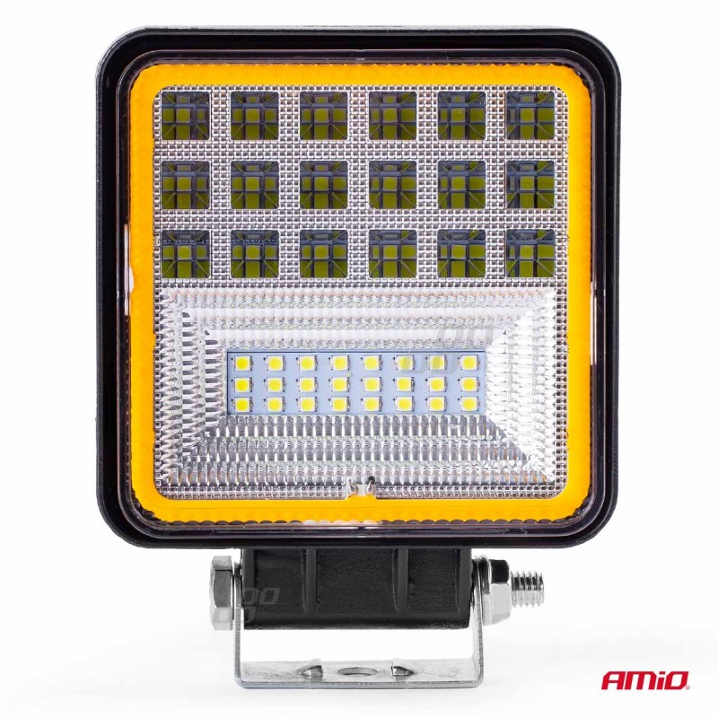 Proiector LED pentru Off-Road, ATV, SSV, cu functie de semnalizare, culoare 6500K, 3360 lm, tensiune 9 - 36V, dimensiuni 110 x 110 mm - AVX-AM02426 - AMIO