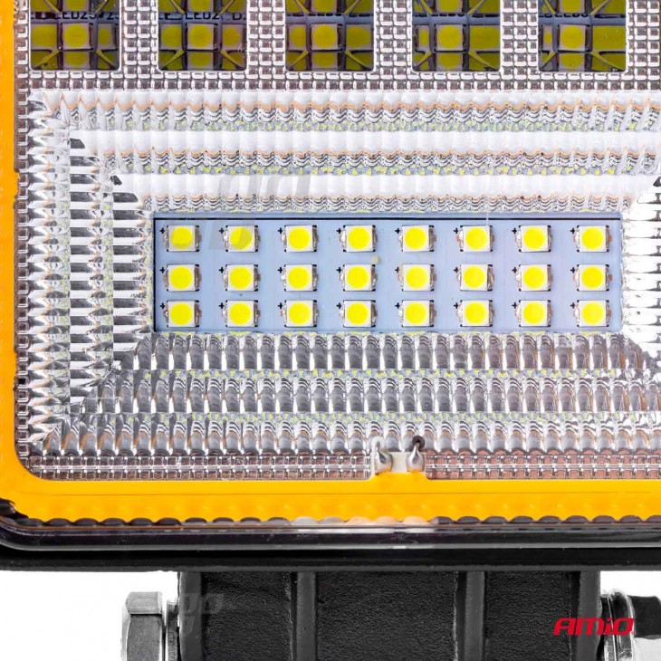 Proiector LED pentru Off-Road, ATV, SSV, cu functie de semnalizare, culoare 6500K, 3360 lm, tensiune 9 - 36V, dimensiuni 110 x 110 mm - AVX-AM02426 - AMIO